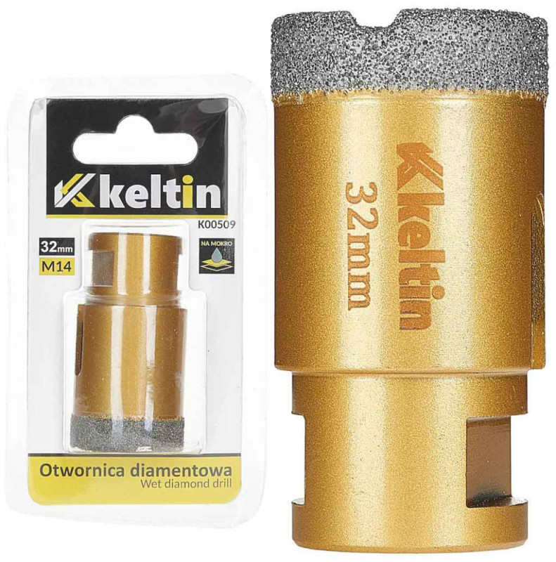 Vrták diamantový korunkový, závit M14 do uhlovej brúsky priemer 32 mm, GEKO 2