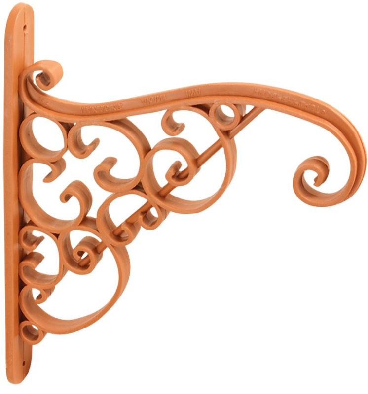 Vešiak AKANT IWA, držiak na kvetináč, plastový, terakota