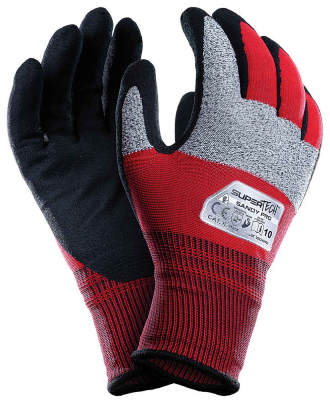 Ochranné rukavice SUPER TECH SANDY PRO, pieskový nitril, veľkosť 9, VASKO