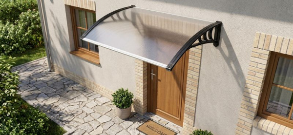 Strieška nad dvere DIY501, 80 x šírka 120 cm, polykarbonátová 1