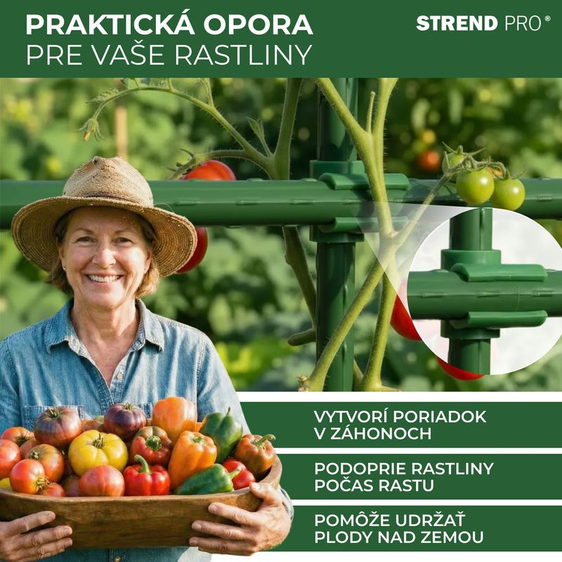 Spojka SC08, 8 mm, plast, konektor na záhradné oporné tyče, bal.30ks 4