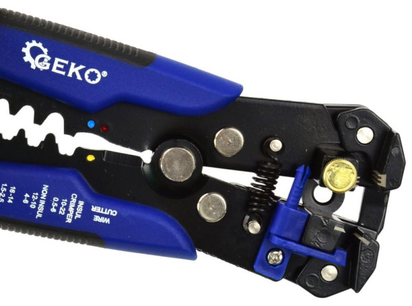 Kliešte na sťahovanie izolačných káblov 0,2-6 mm a zatláčanie konektorov GEKO 2