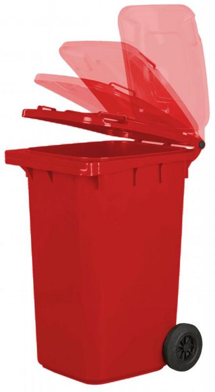 KUKA - nádoba na odpad 240 l, plastová červená