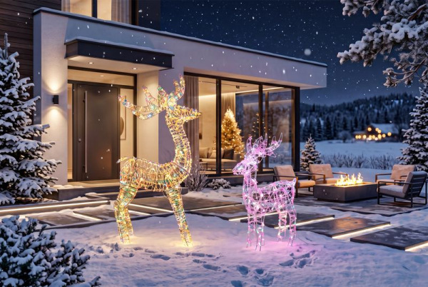 Dekorácia MagicHome Vianoce, Jeleň, 120xLED teplá biela, IP20, 30,5x10x46 cm 3