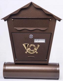 Poštová schránka domček 360 x 460, hnedá, ST 101