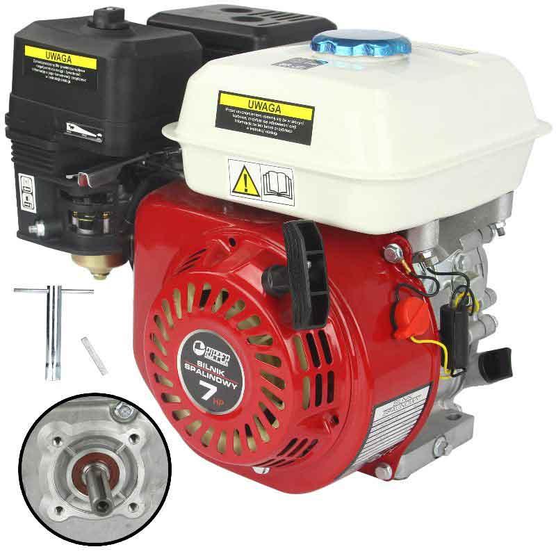 Benzínový štvortaktný spaľovací motor, 223 cm3, výkon 7,0 kW, hriadeľ 19 mm, MAR-POL