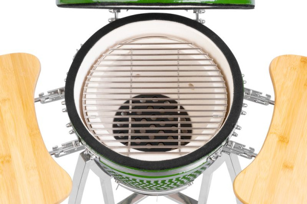 Gril Strend Pro Kamado Egg 16", priemer 33,50 cm, gril výška 73 cm, zelený, 40x57x97,50 cm 7