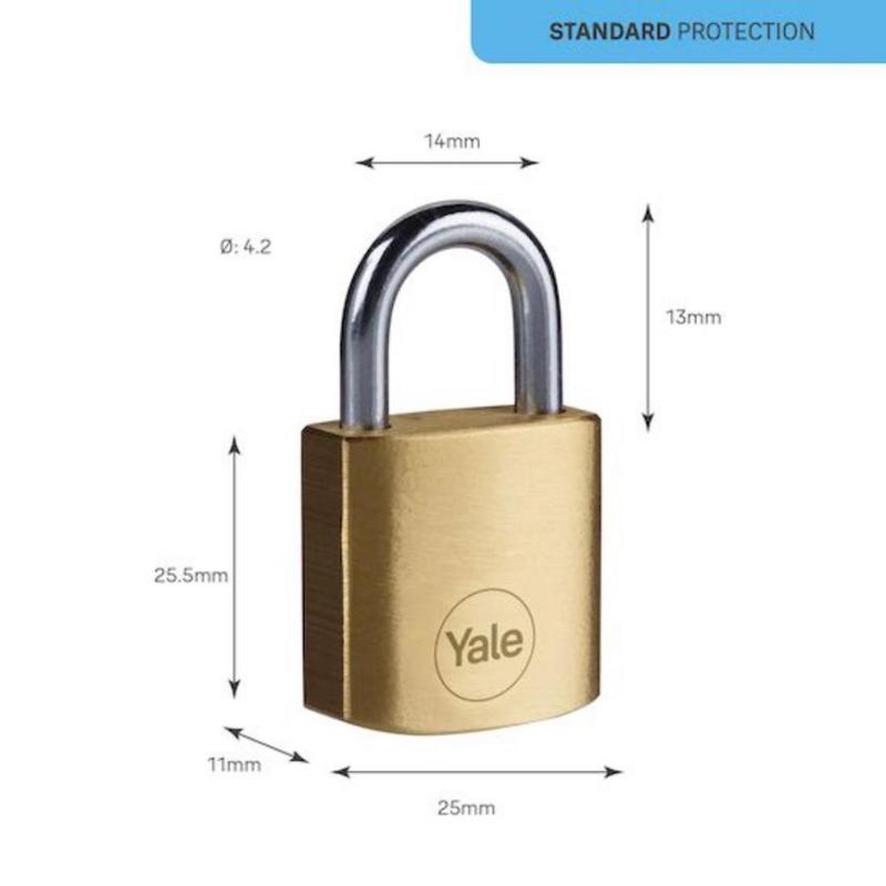 Zámok Yale Y110B/25/113/1, Standard Security, visiaci, 25 mm, 3 kľúče 2