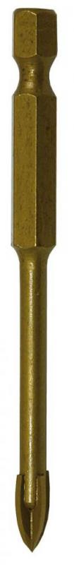 Vrták do skla a keramiky 4-britý TIN  3/60 mm, stopka 6HRAN, VASKO