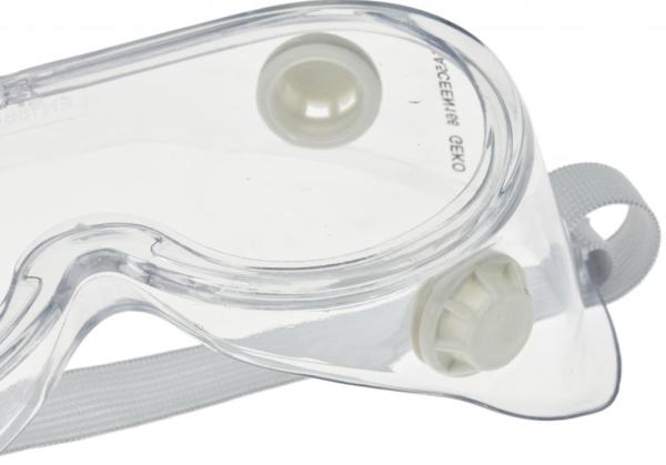 Ochranné okuliare bezfarebné, ochrana po celom obvode, GEKO