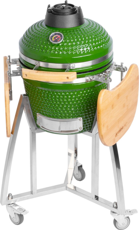 Gril Strend Pro Kamado Egg 16", priemer 33,50 cm, gril výška 73 cm, zelený, 40x57x97,50 cm 2