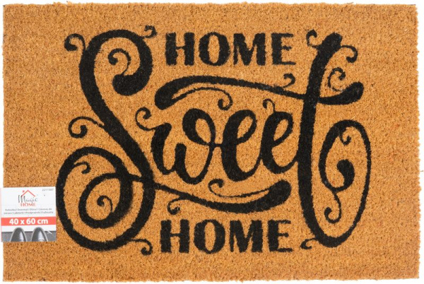 Rohožka MagicHome, pred dvere, Home sweet home, kokos/pvc, 40x60 cm 1