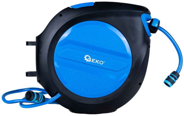 Navíjací bubon s držiakom na stenu so záhradnou hadicou 30 m, GEKO 1