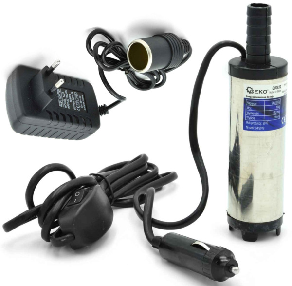 Ponorné čerpadlo na olej 24V / 230V, priemer čerpadla 38 mm, GEKO