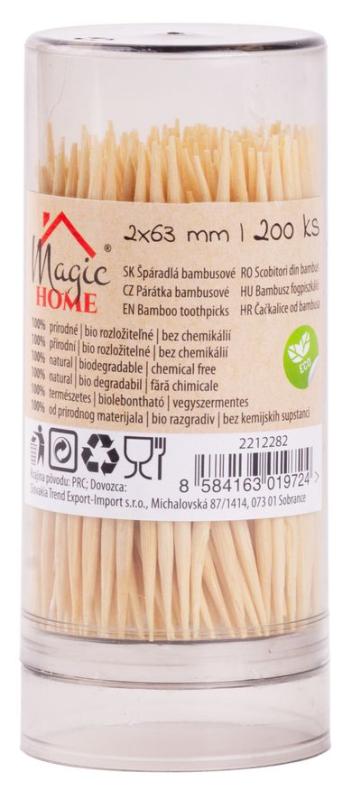 Špáradla MagicHome Bambus ECO, 2x63 mm, 200 ks, špáradko