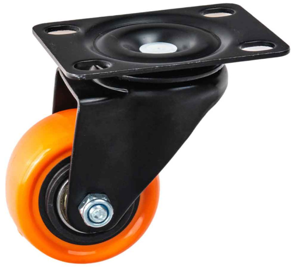 Sada 4 otočných koliesok 50 mm, nosnosť 50 kg - 2 kolieska s brzdou, GEKO 2