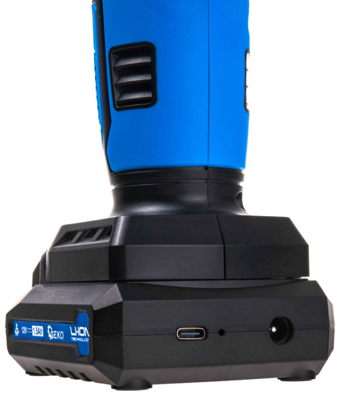 Akumulátorový kompresor 0,2-10,3 Bar, 12V, 1,5Ah batéria, 23l/min, LCD display, GEKO 1