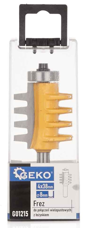 Stopková drážkovacia fréza s ložiskom do dreva 4x38,1 mm, stopka 8 mm, GEKO 1