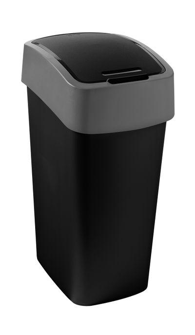 Kôš Curver® PACIFIC FLIP BIN 25 lit., 34x26x47 cm, čierno/šedý, na odpad