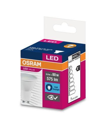 Žiarovka OSRAM® LED GU10 80 (ean8913) 120° 6,9W/6500K Value PAR16 1