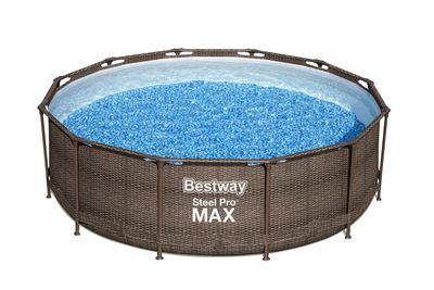 Bazén Bestway® Steel Pro MAX, 56709, vzor ratan, kartušová filtrácia, rebrík, 366x100 cm 1