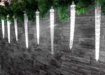 Reťaz MagicHome Vianoce Icicle, 352x LED studená biela, 16 cencúľov, vodopádový efekt, 230 V, 50 Hz, 1