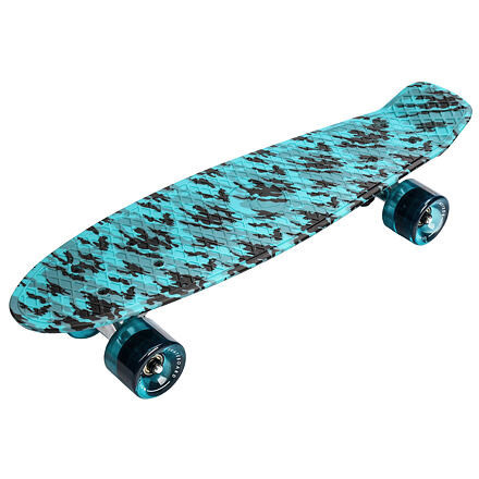 Meteor Flip Multi plastový skateboard tyrkysová