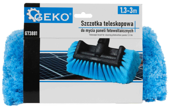 Teleskopická kefa na umývanie fotovoltaických panelov 1,3 - 3 m, GEKO 13