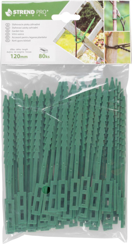 Páska Garden HG6171-A, viazacia na rastliny, bal. 80 ks, zelená, 120 mm 1