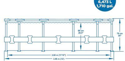 Bazén Bestway® Steel Pro™, 56681, kartušová filtrácia, 366x76 cm 4