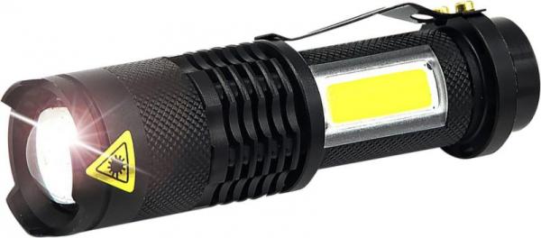 Svietidlo Strend Pro Flashlight NX1040, 3 W, 70+65 lm, s bočným svetlom, Zoom, 1xAA,