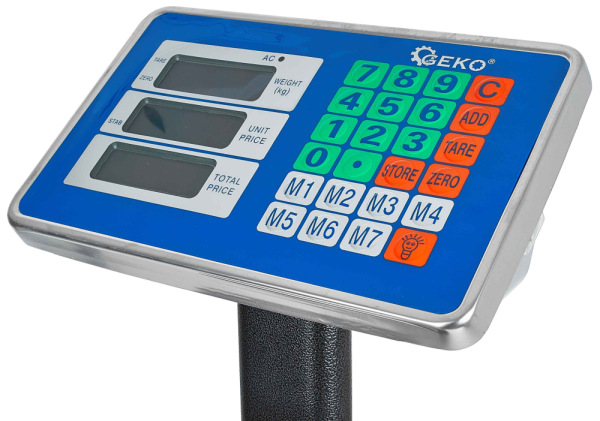 Plošinová digitálna váha do 150 kg, plocha váženia 30 x 40 cm, GEKO 5