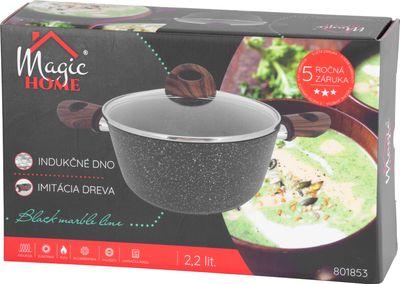 Hrniec MagicHome Black Marble Line, 20 cm, 2200 ml, s pokrievkou 5