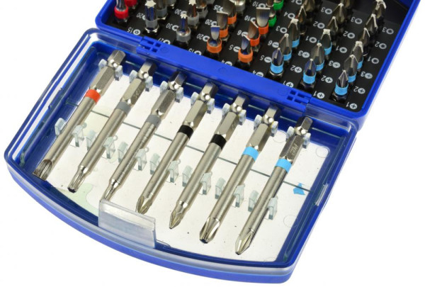 Sada bitov 56-dielna s rýchloupínacím držiakom, materiál S2, GEKO 3