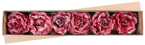 Kvet MagicHome, pivónia s listom, červená, stonka, veľkosť kvetu: 12 cm, dĺžka kvetu: 23 cm, bal. 6 1