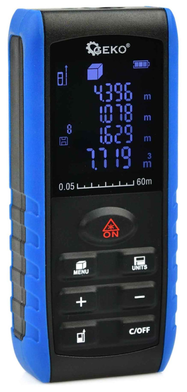 Laserový diaľkomer 60 m, LCD HD, GEKO 3