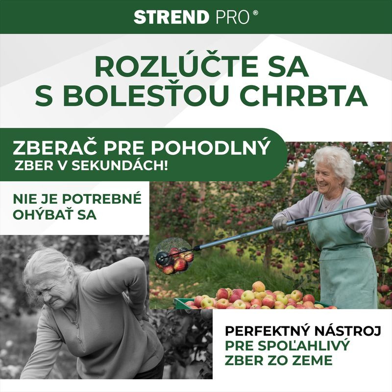 Zberač Strend Pro OD-50206, na orechy a ovocie s ALU teleskopickou násadou 80-120 cm 6