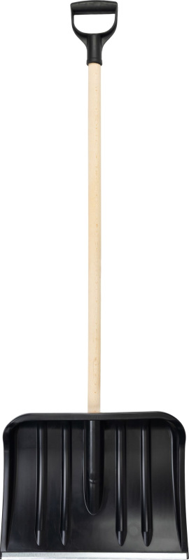 Odhrňovač Snowman M1 435x330 mm, lopata na sneh, Pvc, kovová lišta, odhŕňač, drevená násada D, mix f 2