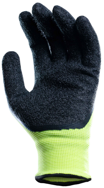 Ochranné rukavice SUPER TECH NYLEX, žltozelená priadza, latexová dlaň, veľkosť 10, VASKO 5