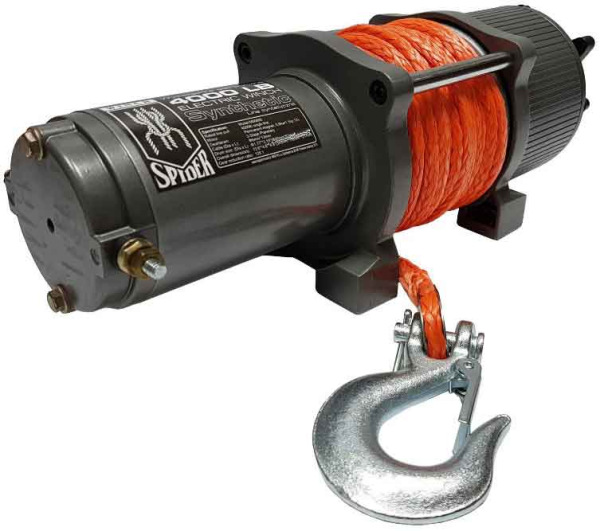 Naviják elektrický, 12 V, 800W, max. ťah 1814 kg, syntetické lano 6 mm, MAR-POL 1