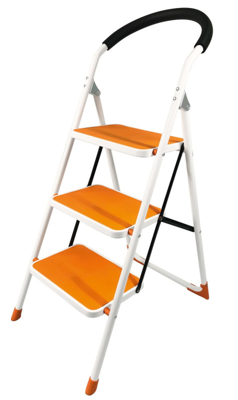 Schodíky Strend Pro WRH2062, 3-stupienkové, nosn. 150 kg, oranžové