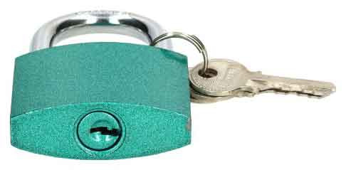 Zámok visiaci liatinový, farebný AB-50 mm, XL-TOOLS 2