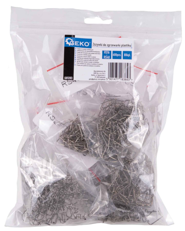 Spony do zváračky plastov, RS16-RS46, 600 ks, GEKO