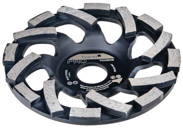 Brúsny diamantový kotúč 125x5x22,23 mm, segmentový typ-L, PROFI, TVARDY 1