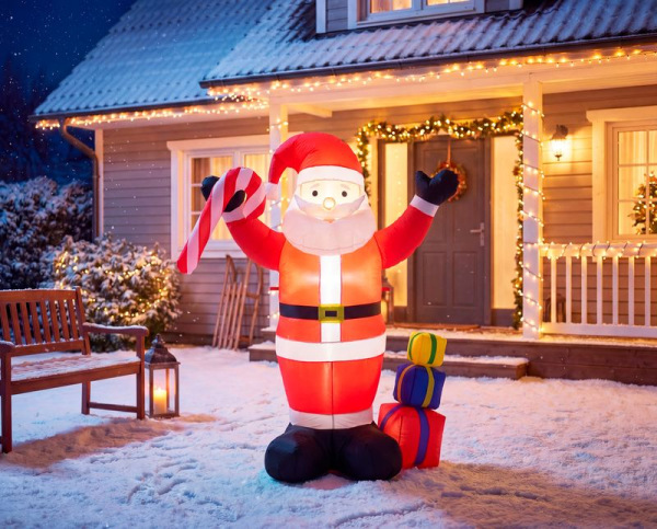 Dekorácia MagicHome Vianoce, Santa, 9xLED, IP44, 70x148x185 cm 2