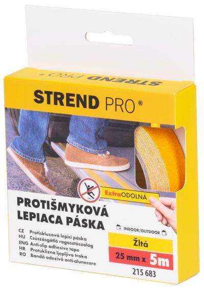 Páska Strend Pro, lepiaca, protišmyková, extra odolná, žltá, 25 mm x 5 m 1