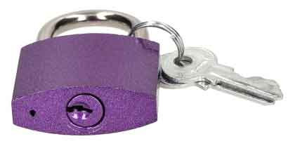 Zámok visiaci liatinový, farebný AB-40 mm, XL-TOOLS 3