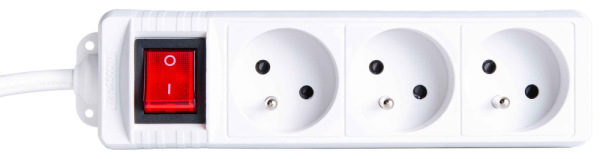 Predlžovací kábel s vypínačom, 3 zásuvky, dĺžka 3m, GEKO 3