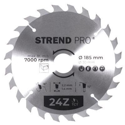 Kotúč Strend Pro TCT 185x2.2x30/20 mm 24Z, na drevo, pílový, SK plátky