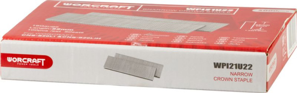Spony do sponkovačky Worcraft CNS-S20Li / CNS-S20LiH, 22 mm, sponky Typ U, bal. 5000 ks 1